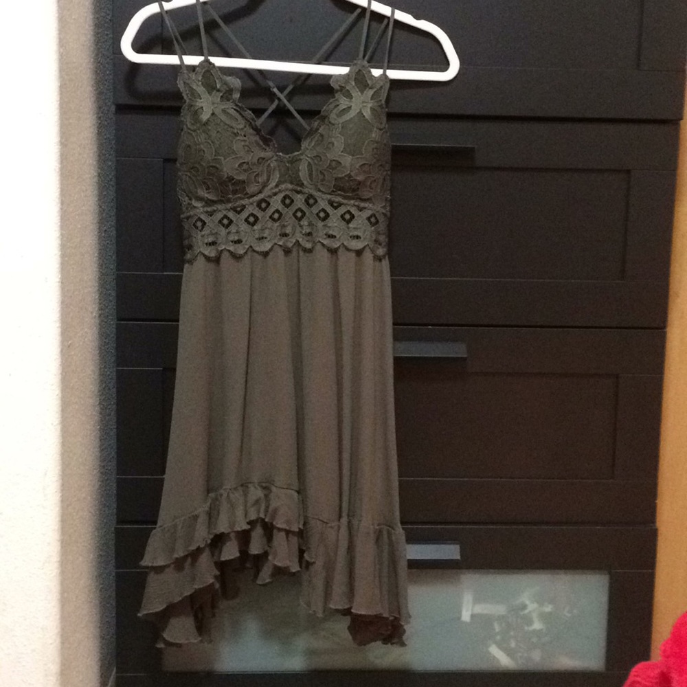 Olive green dress